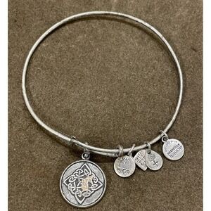 Alex and Ani Charity by Design Celtic Knot Bracelet Silver Toned Adjustable